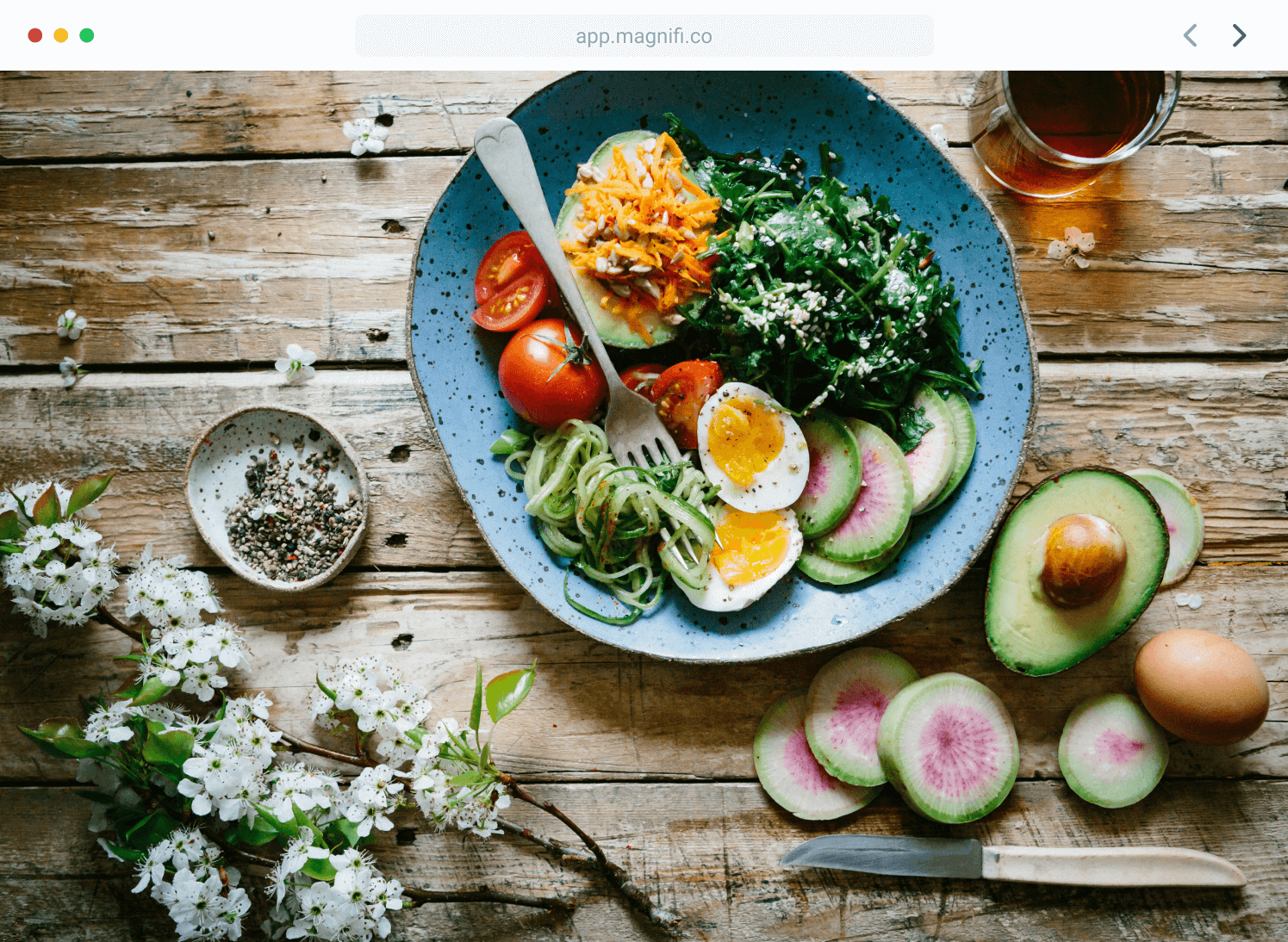 food on table